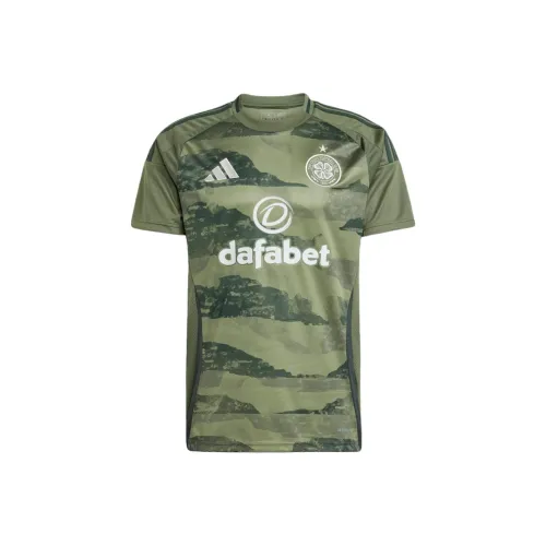 Adidas Celtic FCAEROREADY 24 25 Третье Футболка Футболка Мужская Зеленая