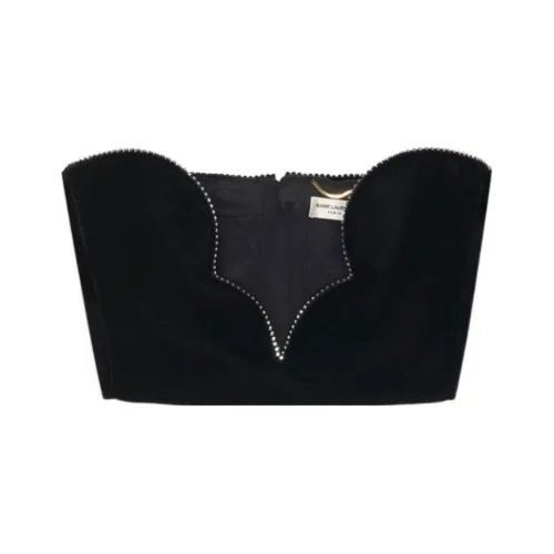 SAINT LAURENT Без бретелек Топ Женский Черный