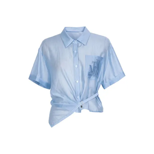 XG Небесно-голубой Женские Рубашки