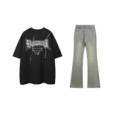 Lightning Black (Gray Text) + Smoke Gray Jeans  
Молния Черный (Серый Текст) + Дымчатый Серый Джинсы