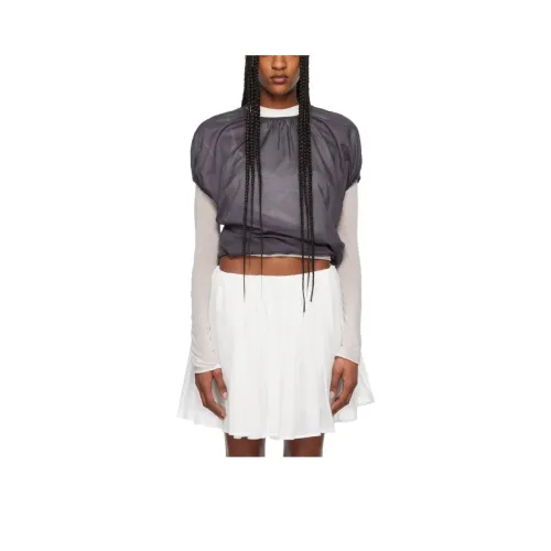 AMOMENTO SS24 Volume Складные Рубашка Женская Темно-синий Синий Морской Синий