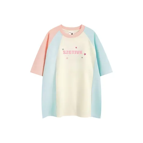 VKXOW T-рубашка Женская Розовая Синяя Абрикосовая