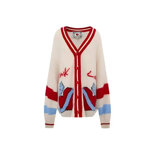 JORYAweekend Трикотаж Женский Молочный Белый Красные Полосы