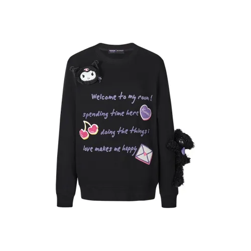 13 DEMARZO x Sanrio CHARACTERS Свитшот Женский Черный