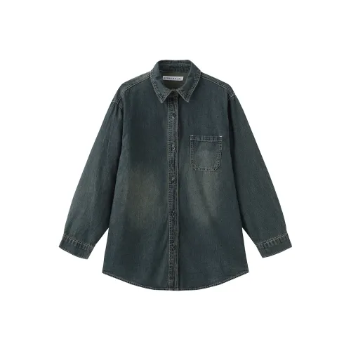 DEBRAND SS24 Рубашка Женская Средняя Синий