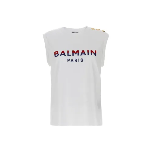 BALMAIN SS23 T-рубашка Женская Белая