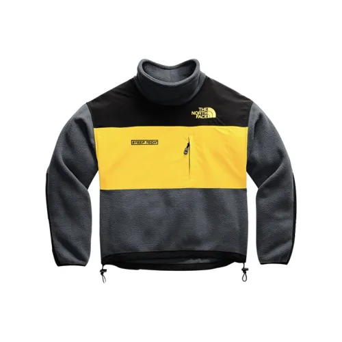 THE NORTH FACE Флис Одежда Женская Серый и Желтый