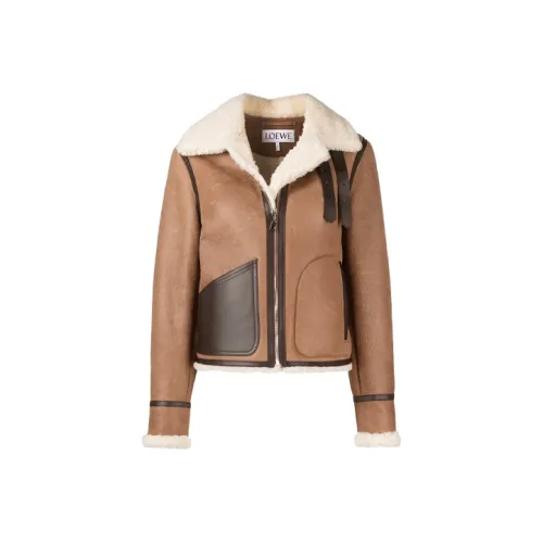 LOEWE Черно-коричневые Женские Куртки