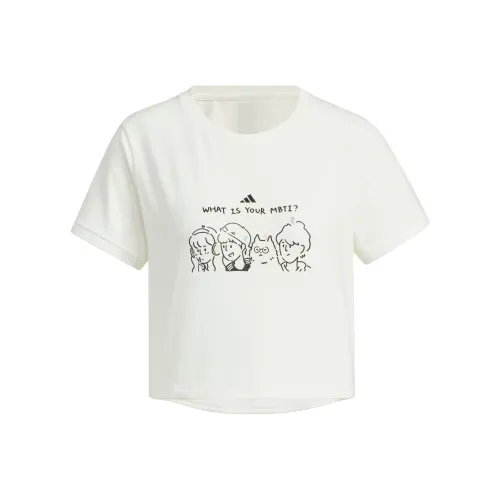 Adidas T-Shirt Женская Нефритовый Белый