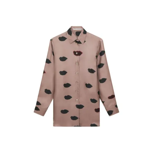 Stella McCartney SS24 Рубашка Женская Матовая Серый Фиолетовый