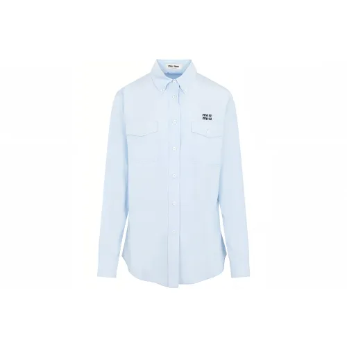 MIU MIU FW23 Рубашка Женская Синяя