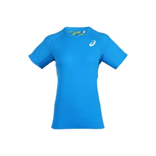ASICS Blue Women's T-Shirts ASICS Синие Женские Футболки