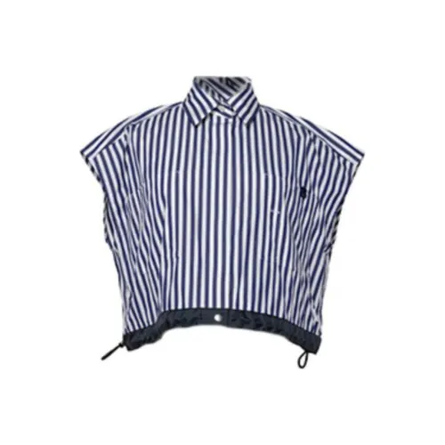 Sacai Женские рубашки морского синего цвета