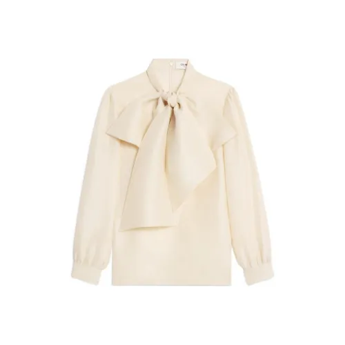CELINE SS24 Рубашка Женская Кремовая
