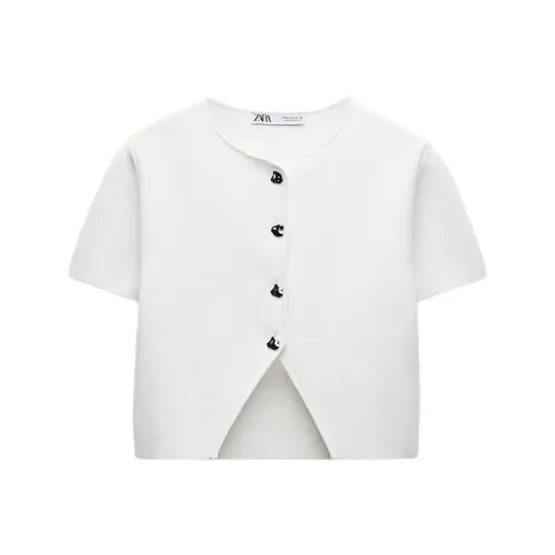 ZARA Белый Женские Трикотаж