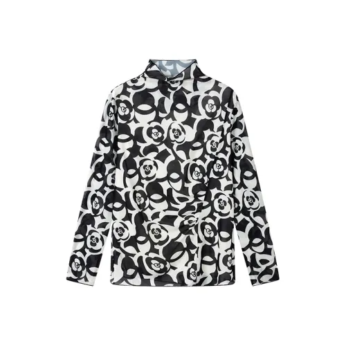 Yu Qianwen Рубашка Женская Абстрактный Цветочный