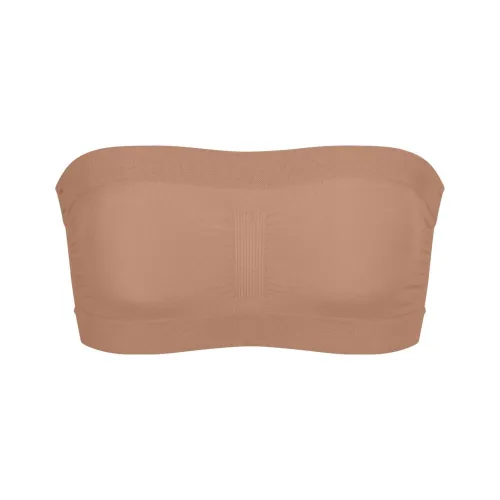 Skims Женские топы без бретелек, цвет охра