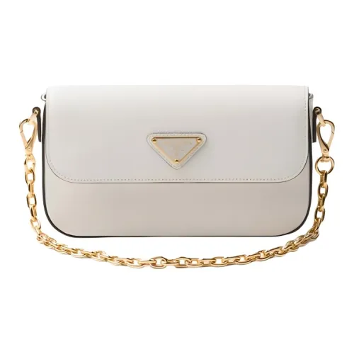 PRADA Saffiano кожа сумка через плечо мини женская белая