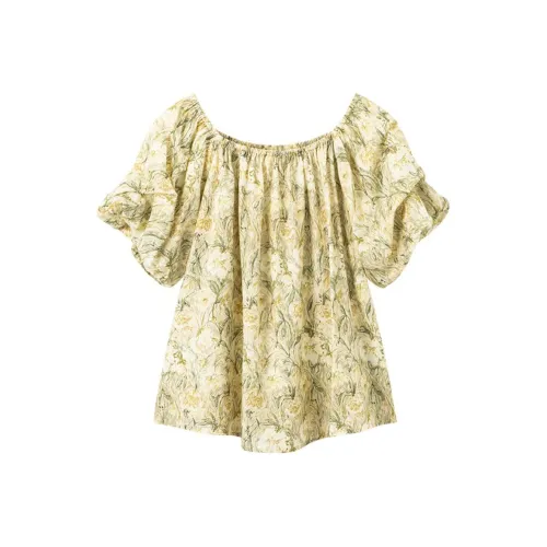 TKY SHOP Желтый, зеленый Женские Рубашки