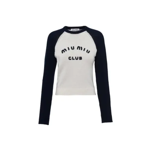 MIU MIU SS23 Кашемир Одежда Женская Белая