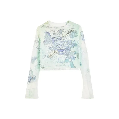 Ed Hardy T-рубашка женская оливково-зеленая