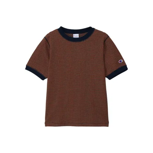 Champion SS24 Standard T-Shirt Женская Морской Синий Оранжевый