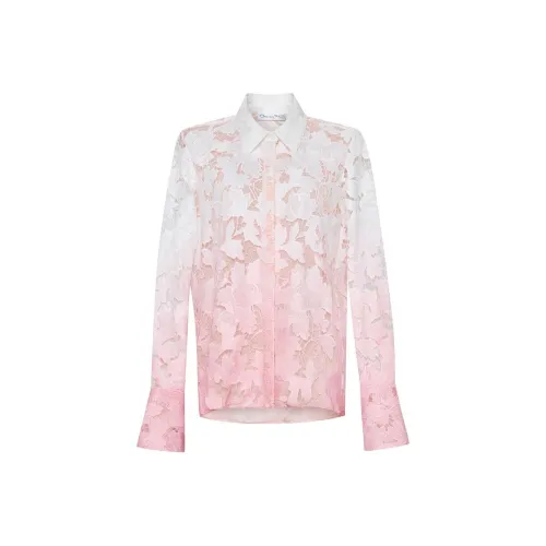 Oscar De La Renta SS24 Рубашка Женская Розовая