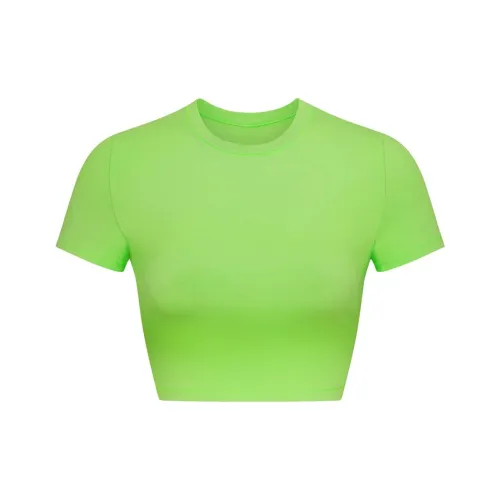 Skims Неоновый зеленый Женские футболки