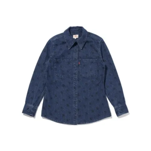 Levis Джинсовые синие Женские рубашки