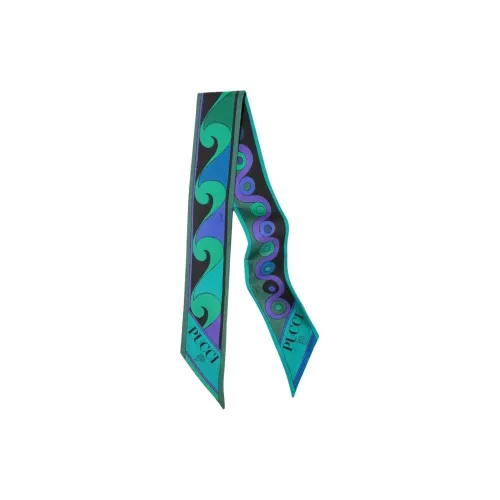 EMILIO PUCCI Шелковые шарфы Женские Синий