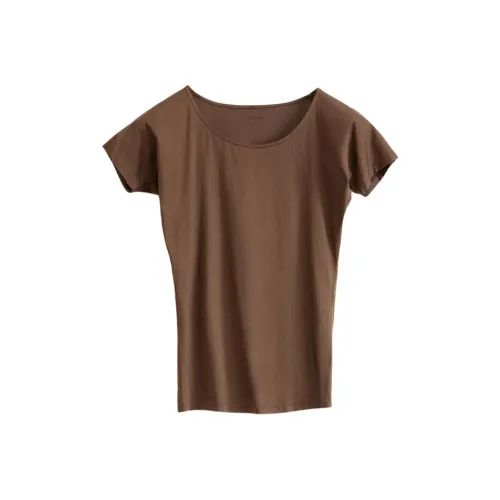 Lemaire SS24 T Рубашка Женская Темный цвет Табак