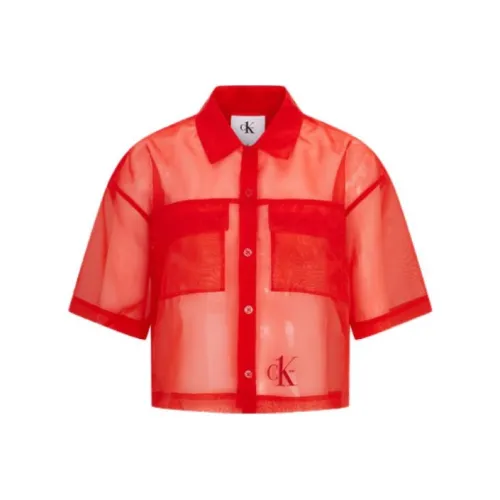 Calvin Klein Женские Рубашки Красного Цвета