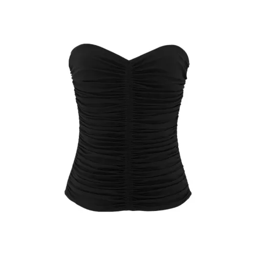 SAINT LAURENT Без бретелек Топ Женский Черный