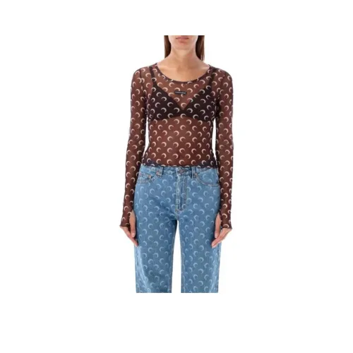 Marine Serre T-Shirt Женская Коричневый