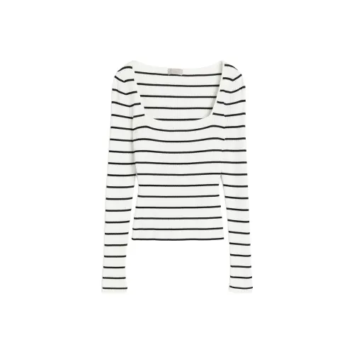 H&M Белый/Черный Полосы Женские Трикотаж