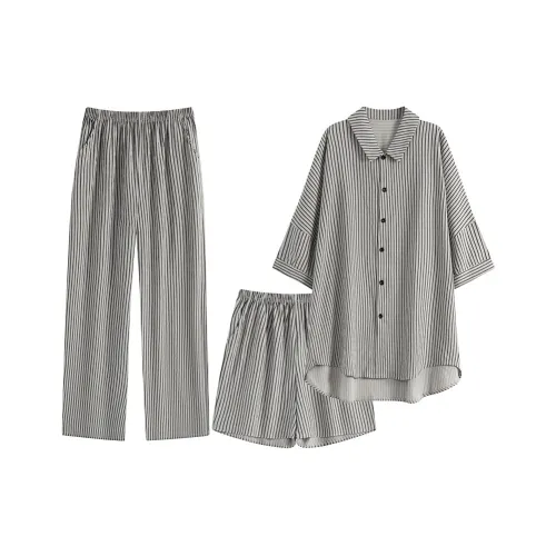 LEZIYUN Пижамный комплект женский темно-серый