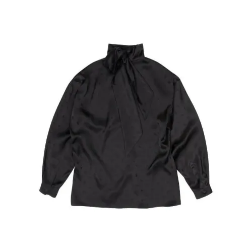 Balenciaga SS23 Рубашка Свободного кроя Женская Черная