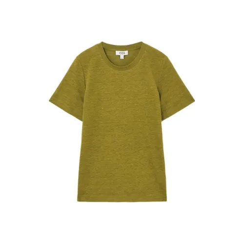 COS T-рубашка женская оливково-зеленая