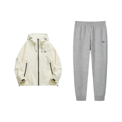 361° Свитшот Комплект Унисекс Песочно-коричневый Белый