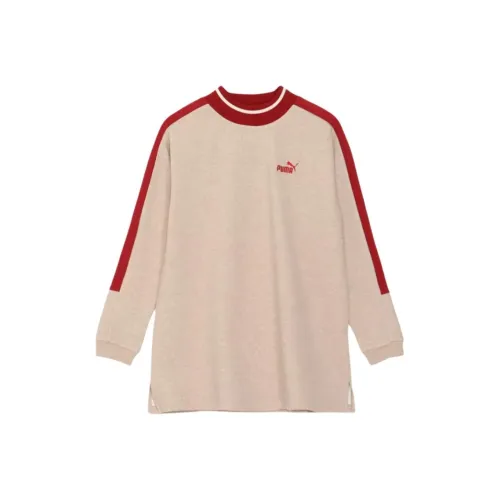 PUMA CORE HERITAGE FW24 Толстовка Женская Бежево-Розовая