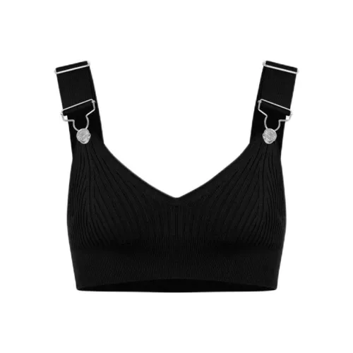 MOSCHINO Топ на бретелях Женский Черный