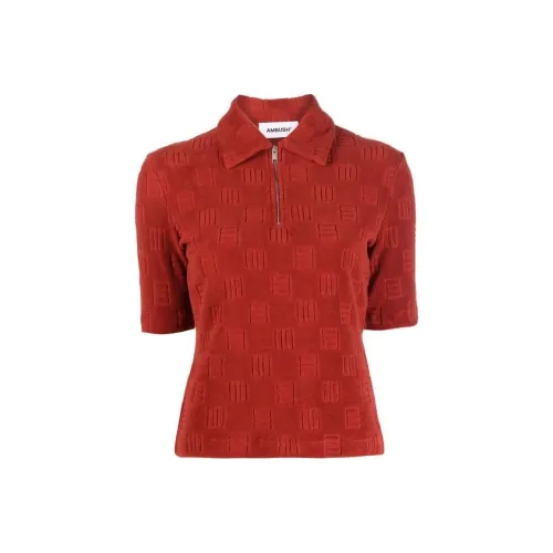 AMBUSH Женские Поло Кирпично-красного цвета
