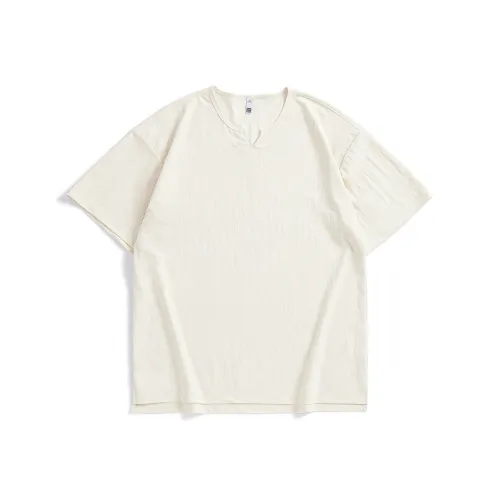 Hansca Драпированная Унисекс Универсальная Короткая Рубашка с Короткими Рукавами для Унисекса