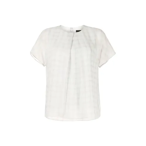 EMPORIO ARMANI SS22 Рубашка Женская Зеленая Фиолетовая Клетка