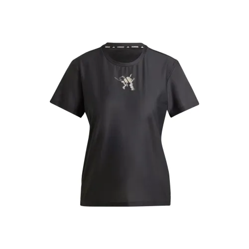 Adidas Ultimate Бег Т-Рубашка Женская Черная