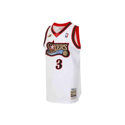 MITCHELL NESS X NBA 76ers Баскетбольная Джерси Мужская Белая
