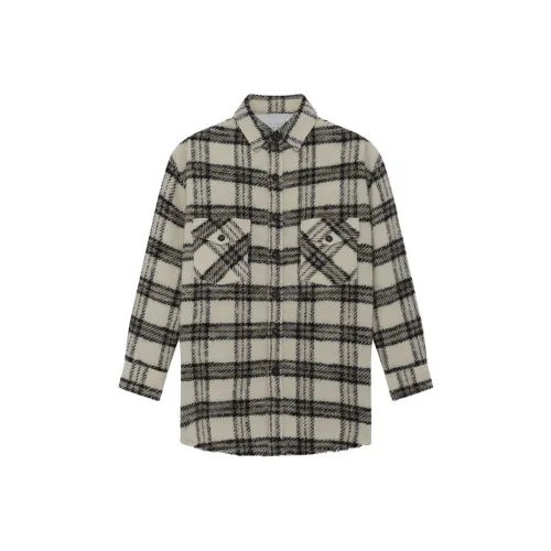 IRO NIGHT Бежевая клетка Женские Куртки