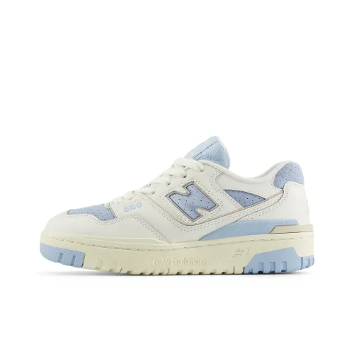 New Balance NB 550 Устойчивый к истиранию Низкий Топ Детские Скейтбординги Синий Белый Подростки
