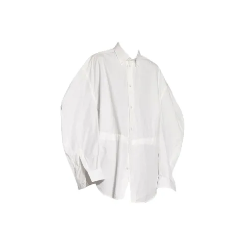 Balenciaga Рубашка Свободного кроя Женская Белая