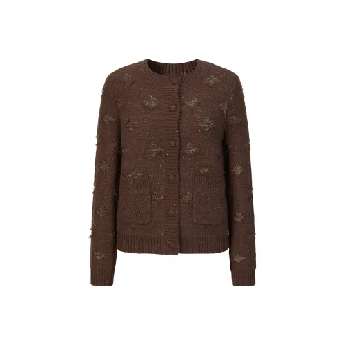 JZ. ANNAKRO Трикотаж Женский Темно-Кофейный